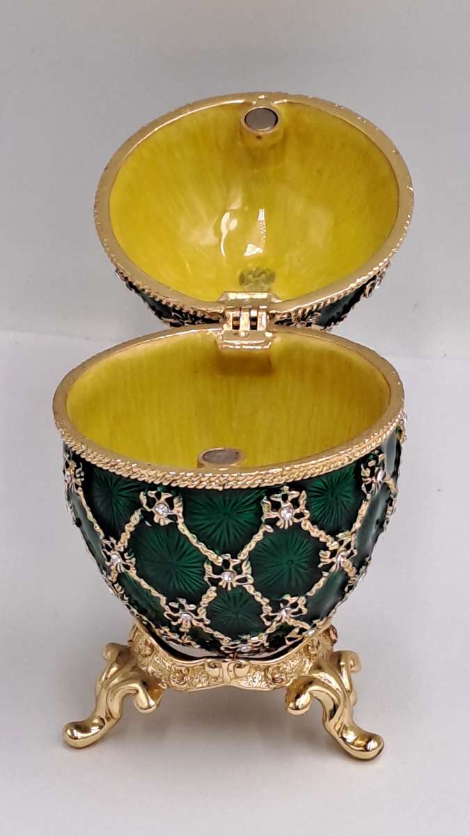 A.K.M Faberge Egg Openwork Green - Russian Easter Egg