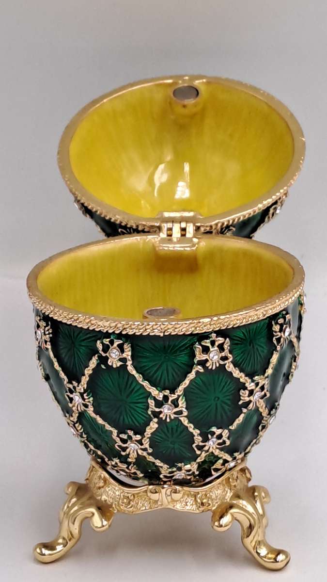 A.K.M Faberge Egg Openwork Green - Russian Easter Egg