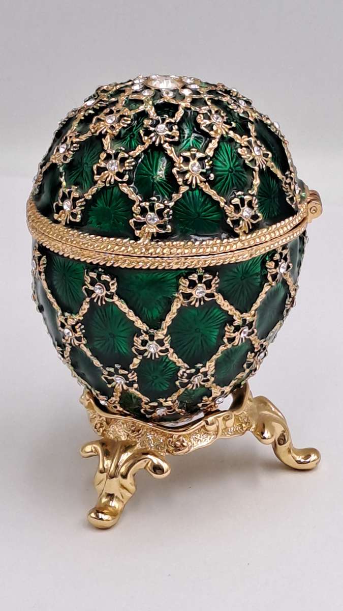 A.K.M Faberge Egg Openwork Green - Russian Easter Egg