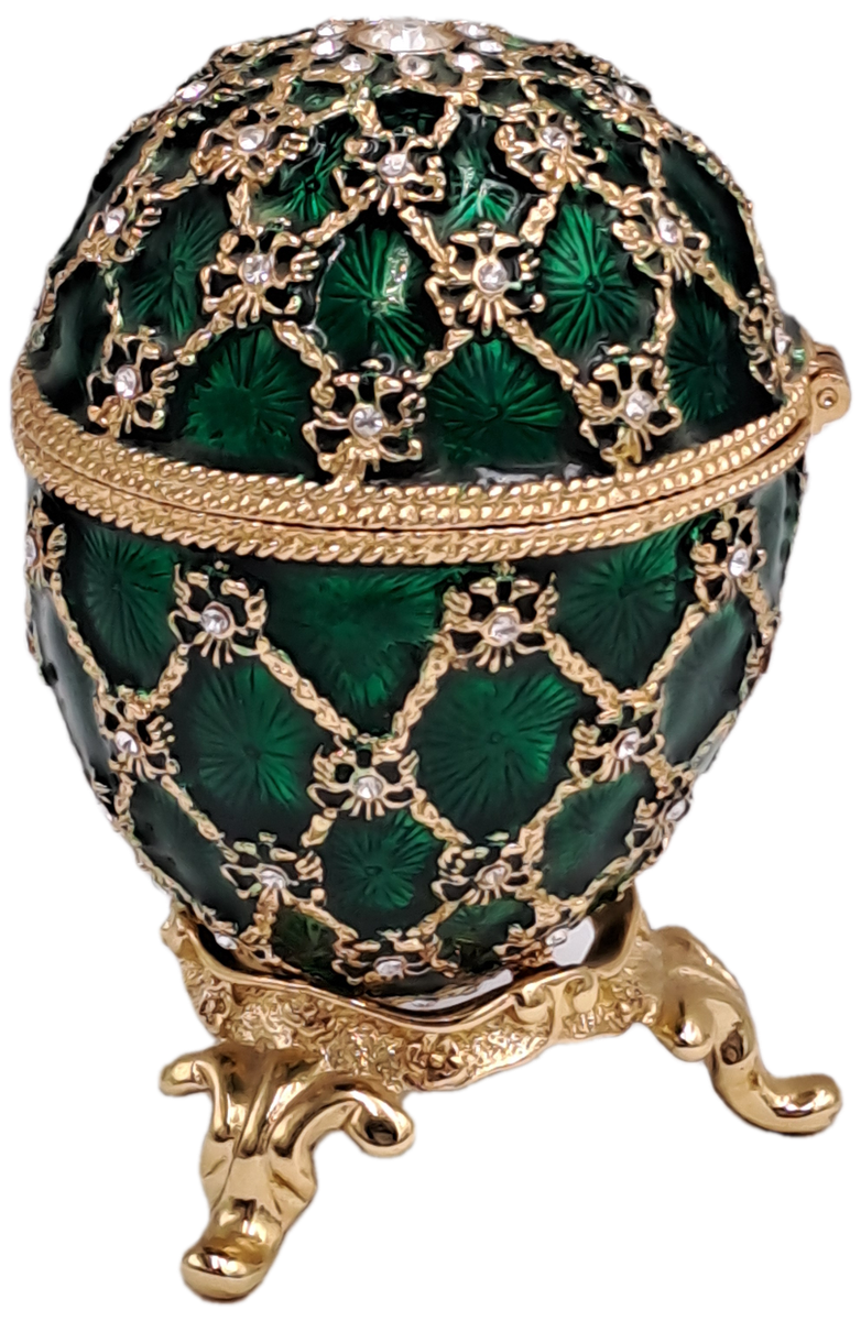 A.K.M Faberge Egg Openwork Green - Russian Easter Egg