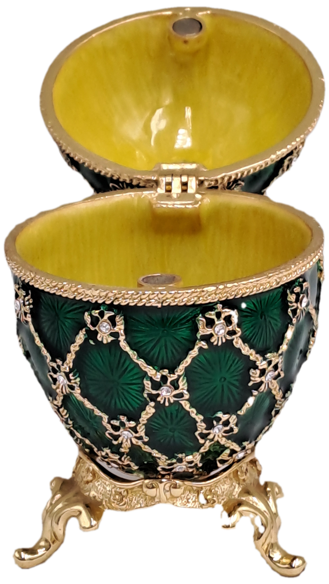 A.K.M Faberge Egg Openwork Green - Russian Easter Egg