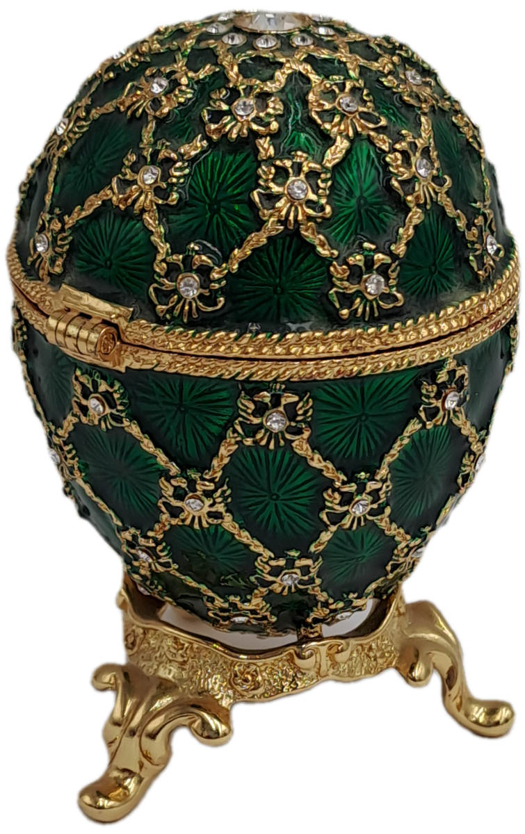 A.K.M Faberge Egg Openwork Green - Russian Easter Egg