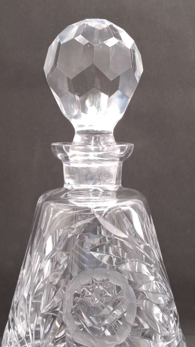 Vintage Liqueur Crystal Gut Glass Decanter