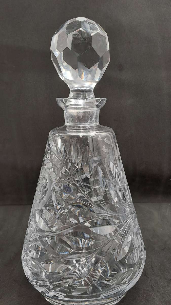 Vintage Liqueur Crystal Gut Glass Decanter