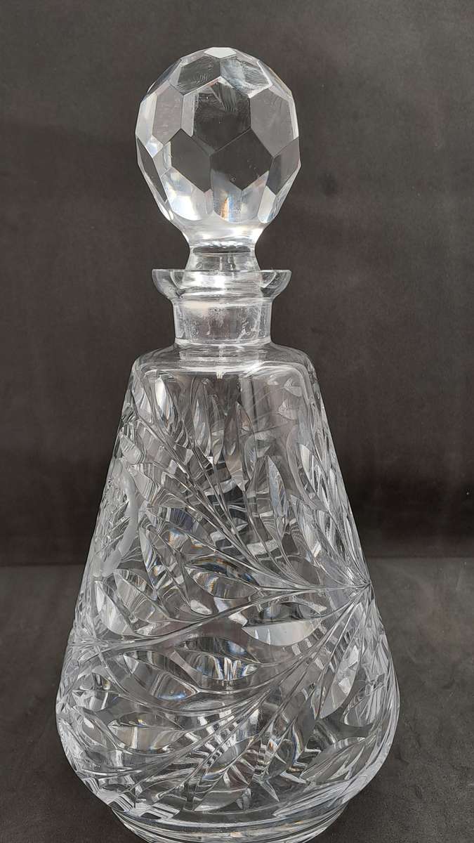 Vintage Liqueur Crystal Gut Glass Decanter