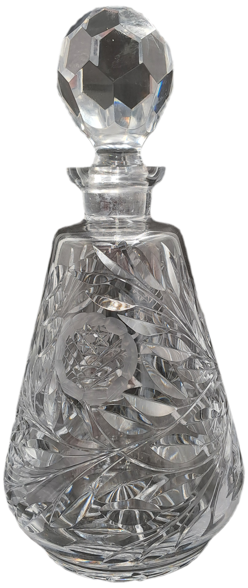 Vintage Liqueur Crystal Gut Glass Decanter