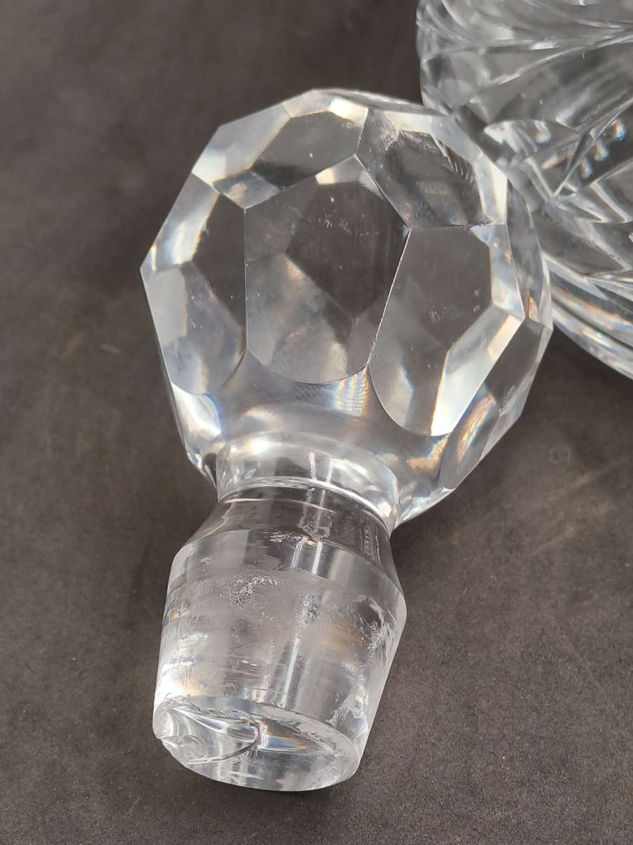Vintage Liqueur Crystal Gut Glass Decanter