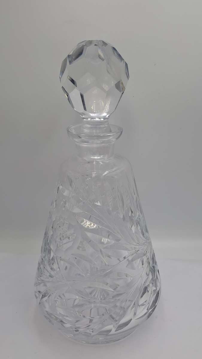 Vintage Liqueur Crystal Gut Glass Decanter