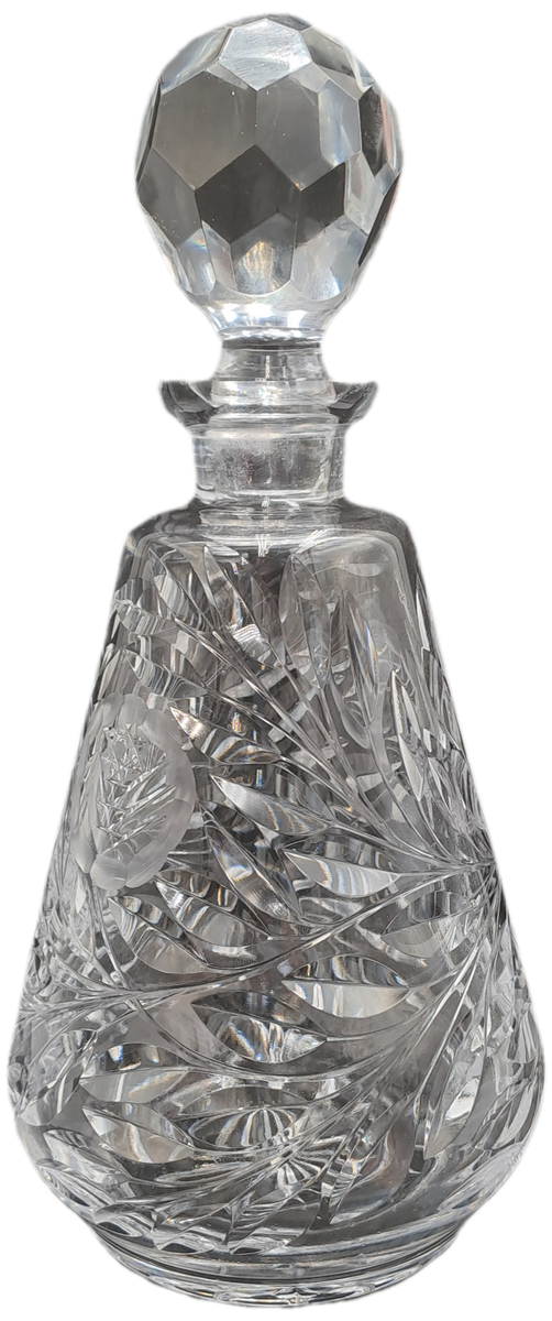 Vintage Liqueur Crystal Gut Glass Decanter
