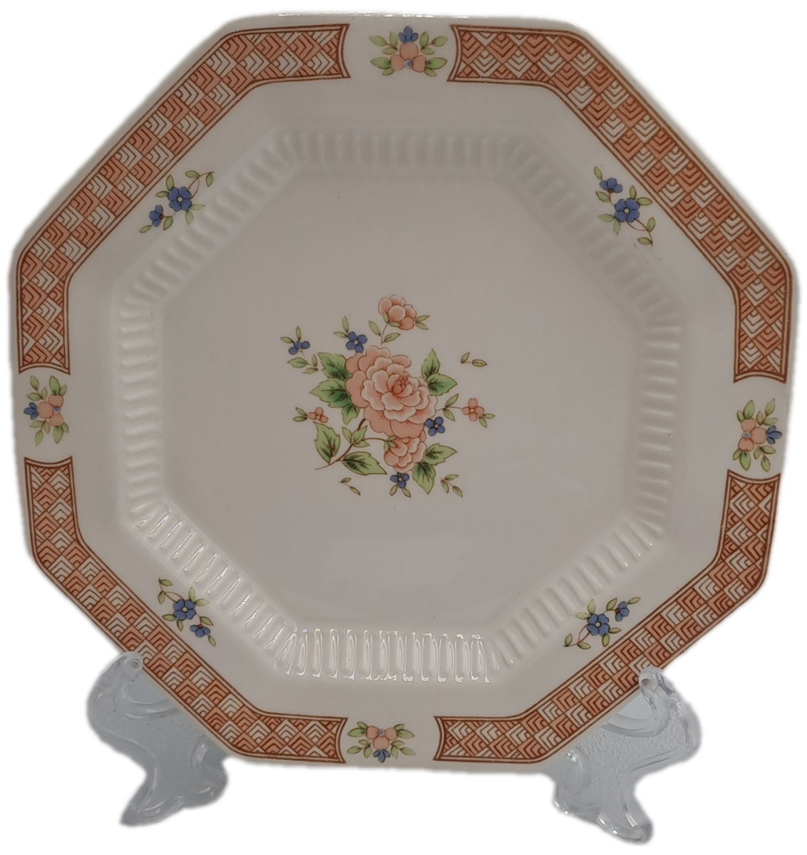 Discontinued 5 NIKKO Cameo Rose Plates -Classic Collection -Made in Japan (2 has tiny Chips )