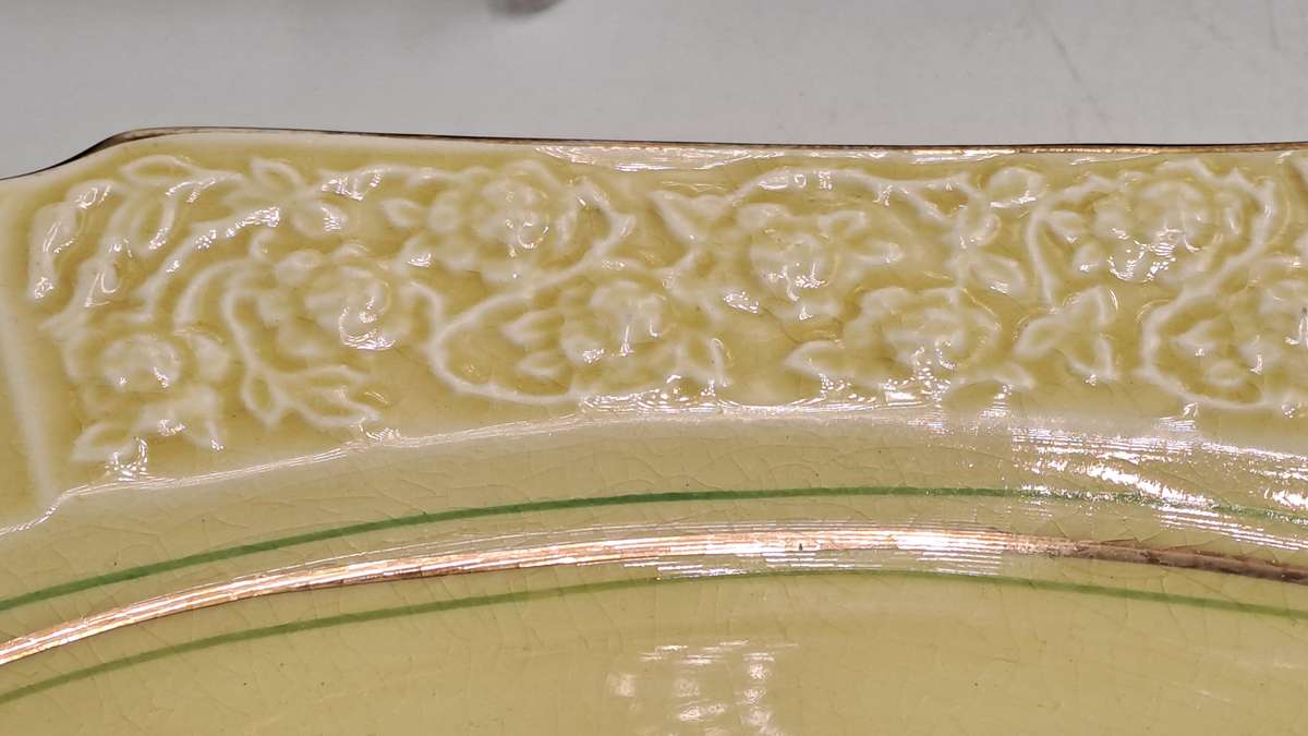 Pair of Vintage 1930's  Myott Son & Co Ltd Cream Serving Platters Pattern 1338 -England