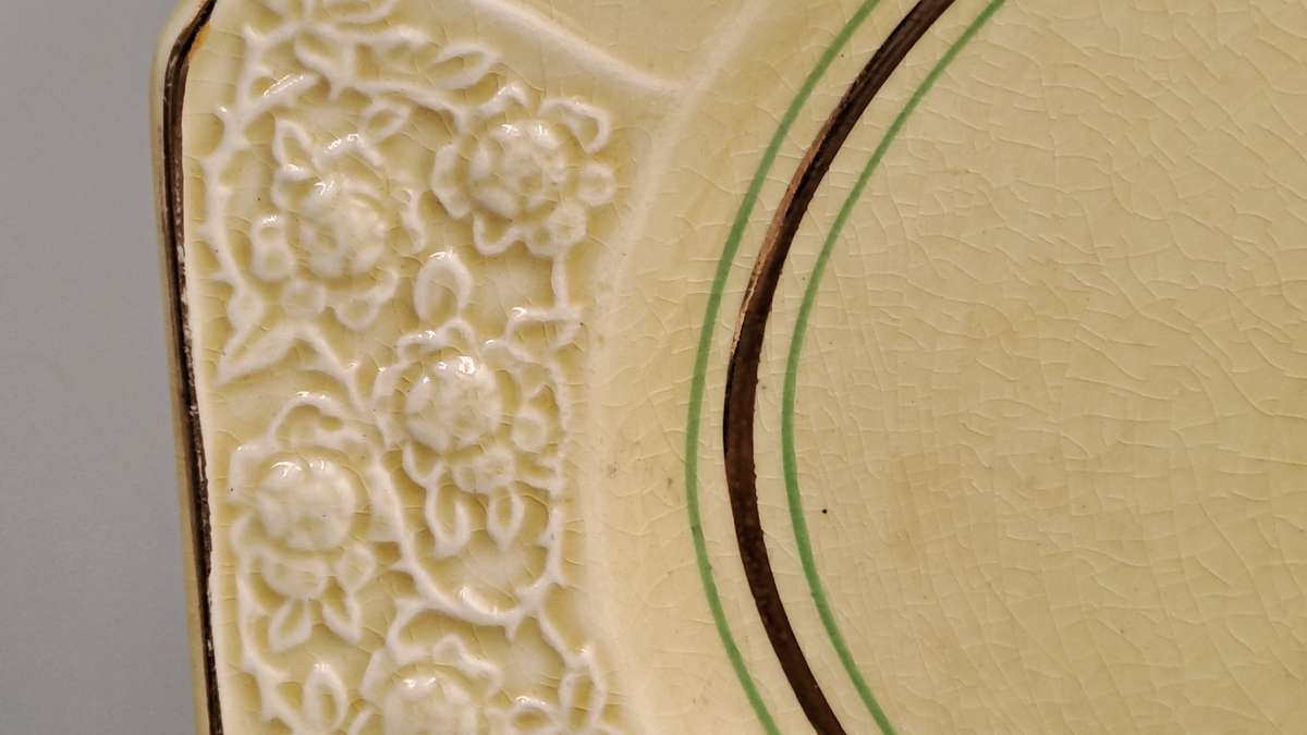 Pair of Vintage 1930's  Myott Son & Co Ltd Cream Serving Platters Pattern 1338 -England