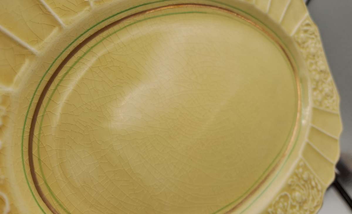 Pair of Vintage 1930's  Myott Son & Co Ltd Cream Serving Platters Pattern 1338 -England