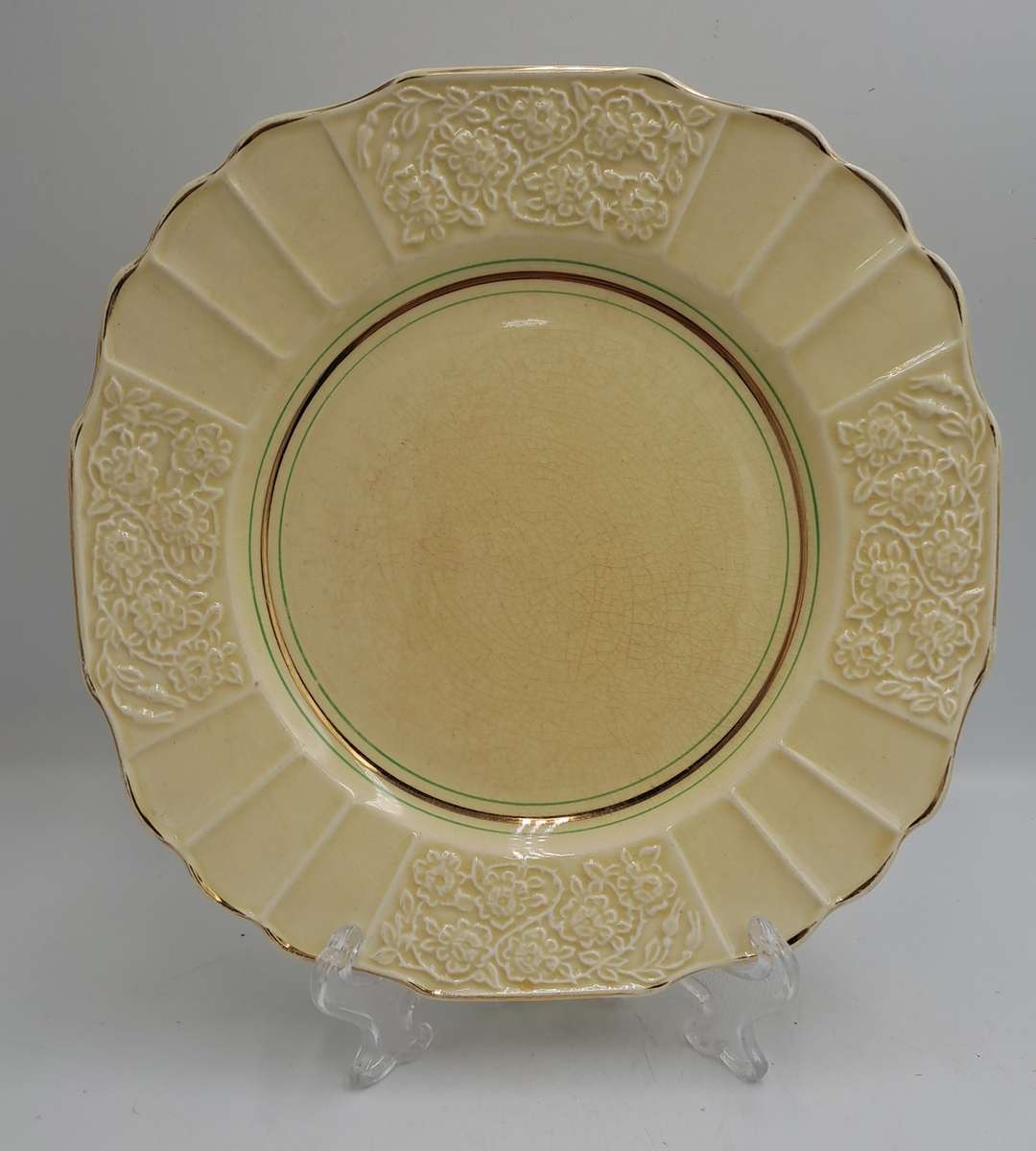 Vintage 1930's Myott Son & Co Ltd Cream Plate 22,3cm - Pattern 1338 -England (3 Available)