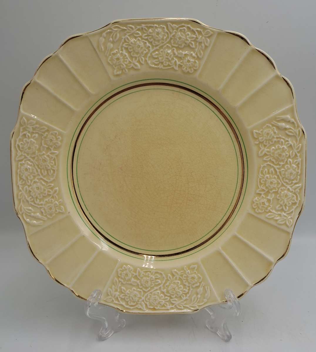 Vintage 1930's Myott Son & Co Ltd Cream Plate 22,3cm - Pattern 1338 -England (3 Available)