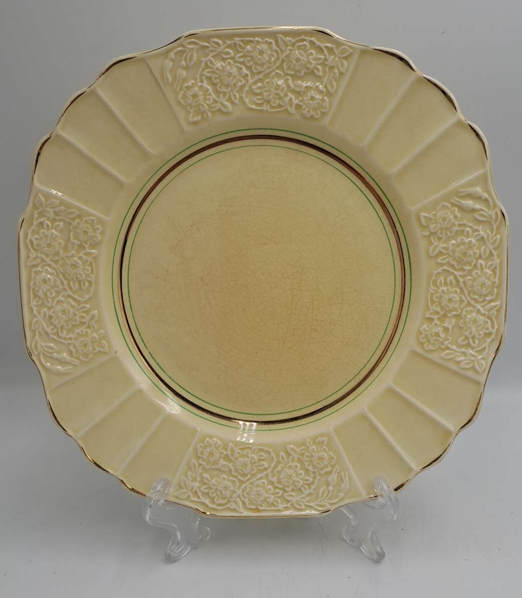 Vintage 1930's Myott Son & Co Ltd Cream Plate 22,3cm - Pattern 1338 -England (3 Available)