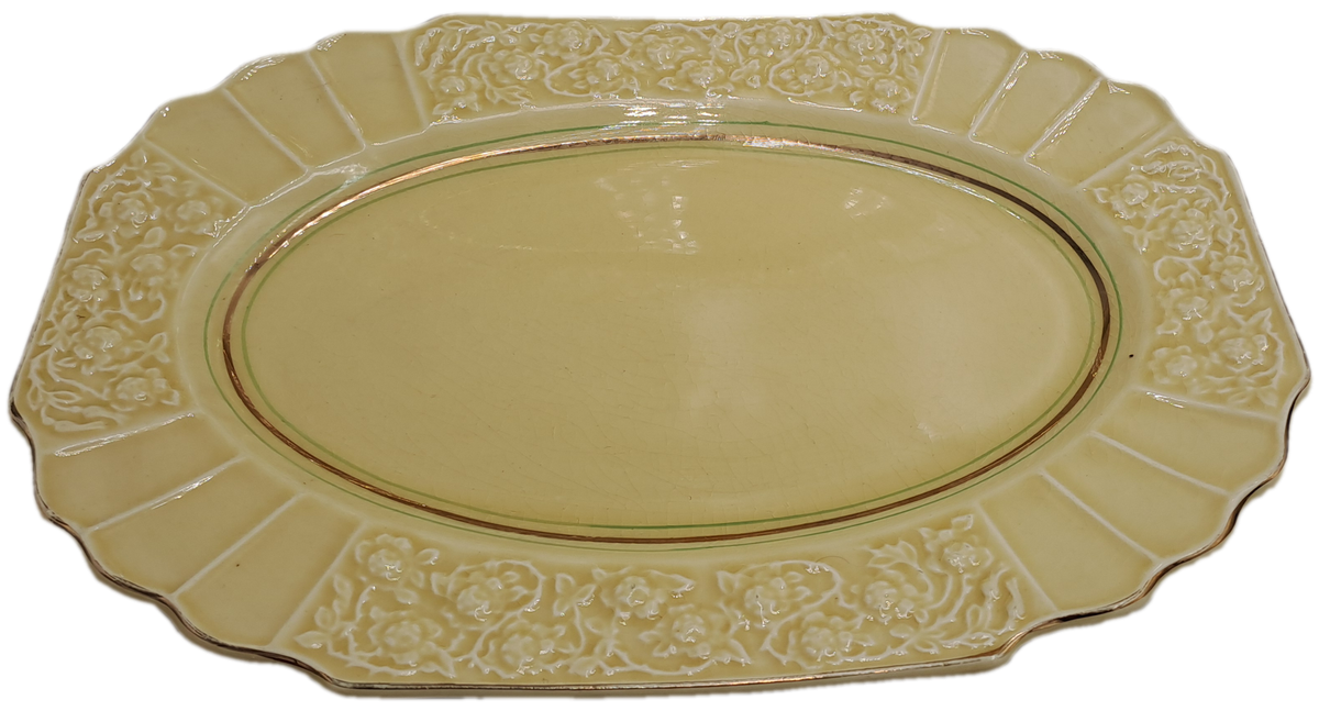 Pair of Vintage 1930's  Myott Son & Co Ltd Cream Serving Platters Pattern 1338 -England