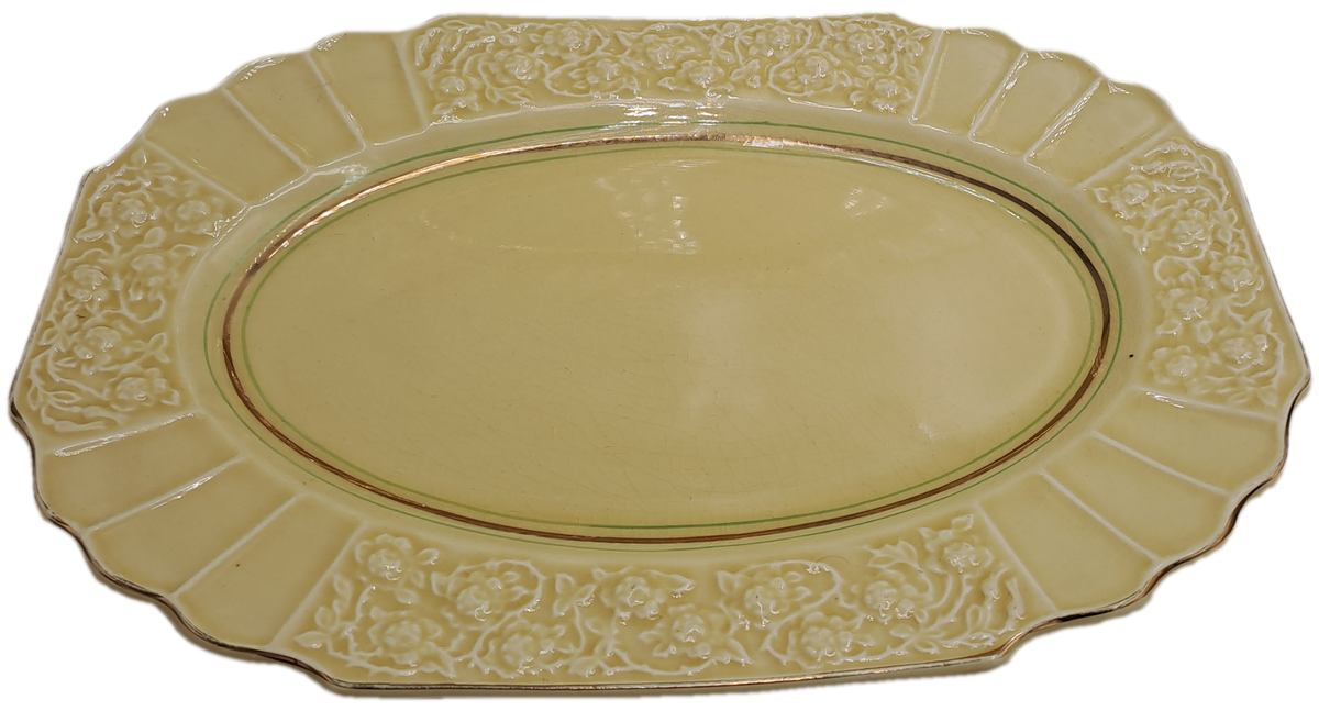 Pair of Vintage 1930's  Myott Son & Co Ltd Cream Serving Platters Pattern 1338 -England