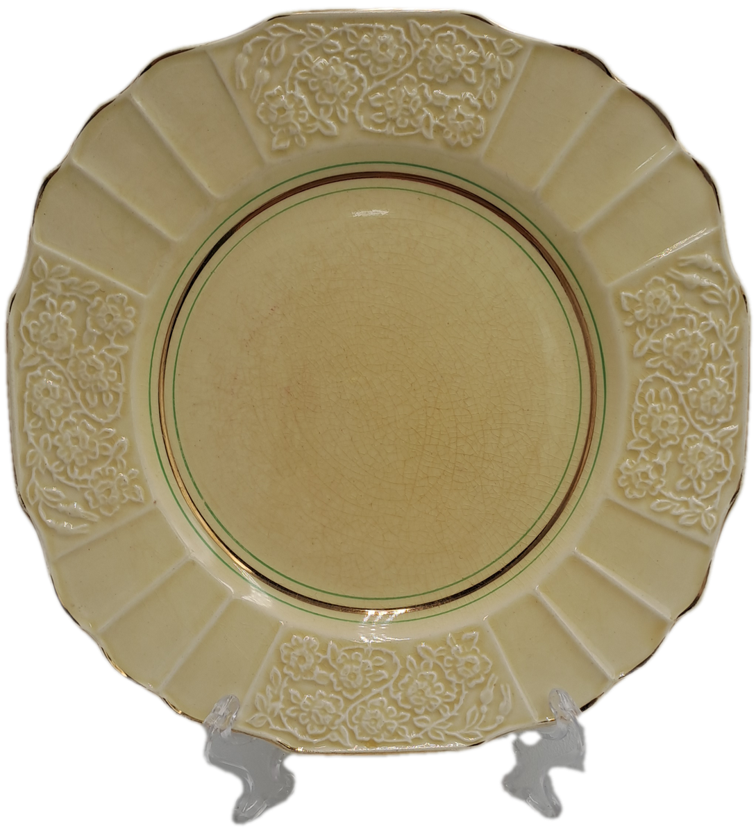 Vintage 1930's Myott Son & Co Ltd Cream Plate 22,3cm - Pattern 1338 -England (3 Available)