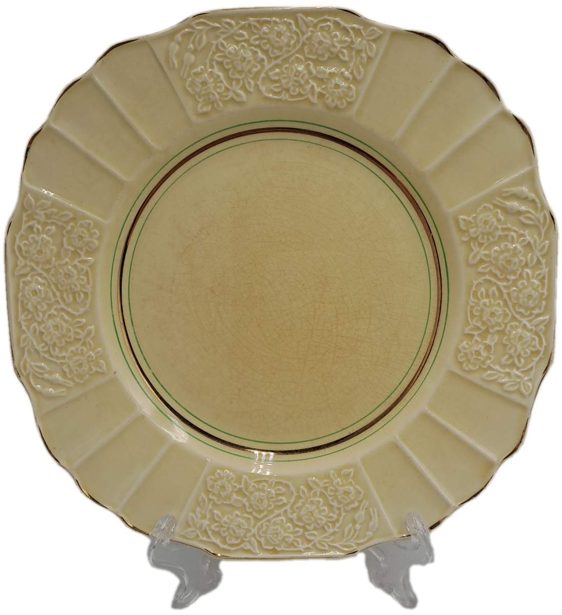 Vintage 1930's Myott Son & Co Ltd Cream Plate 22,3cm - Pattern 1338 -England (3 Available)