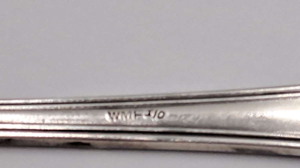 Antique German WMF 1/0 SILVER PLATED EPNS A1 BABY SPOON & PUSHER SET/ BABY FEEDING CUTLERY Boxed