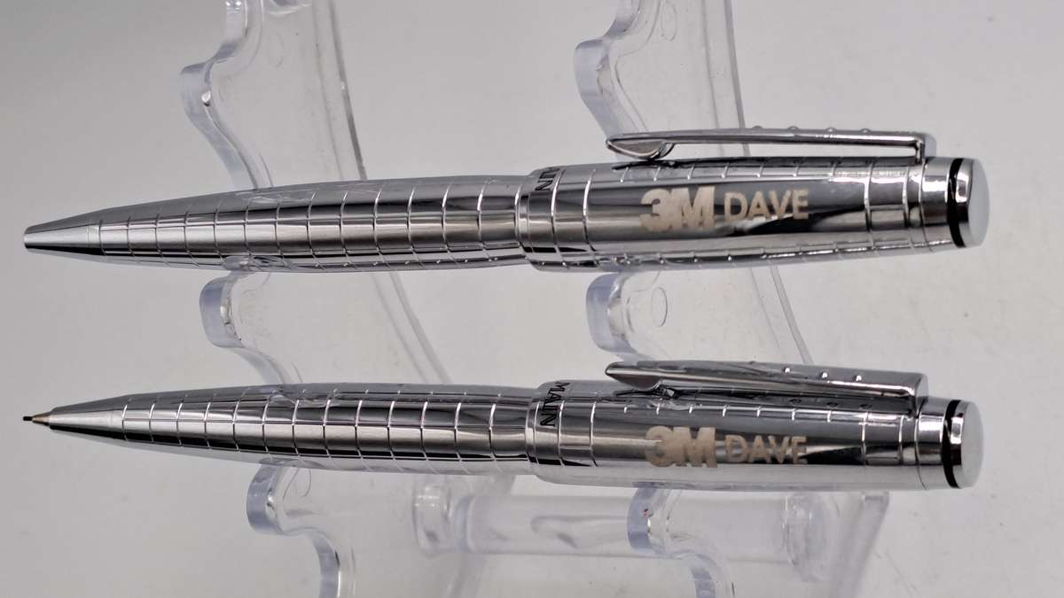 Balmain Paris Pen And Pencil set in Box with Sleeve -Personalized on the cap