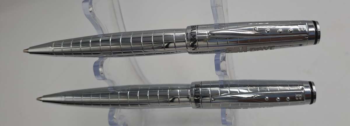 Balmain Paris Pen And Pencil set in Box with Sleeve -Personalized on the cap