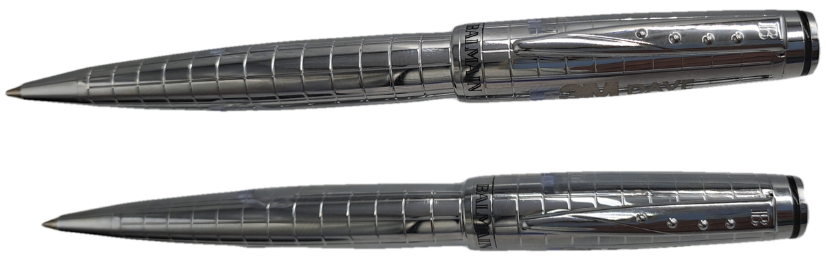 Balmain Paris Pen And Pencil set in Box with Sleeve -Personalized on the cap