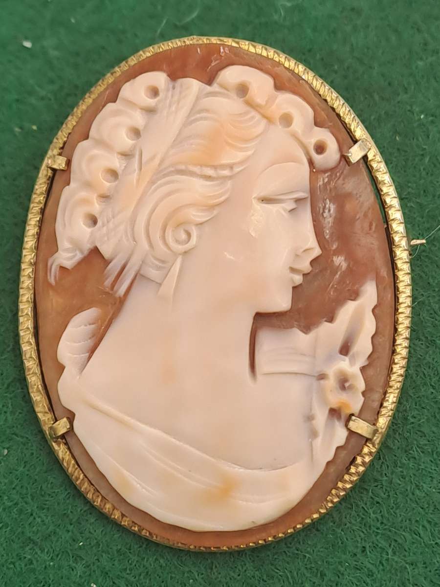 Antique Shell Cameo Brooch 4,3 x 3,5cm
