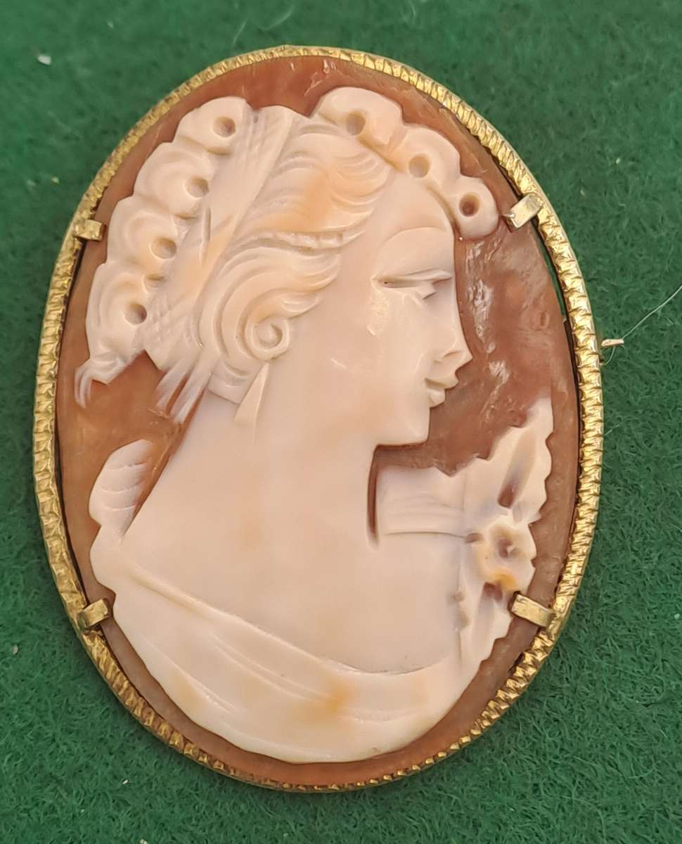 Antique Shell Cameo Brooch 4,3 x 3,5cm