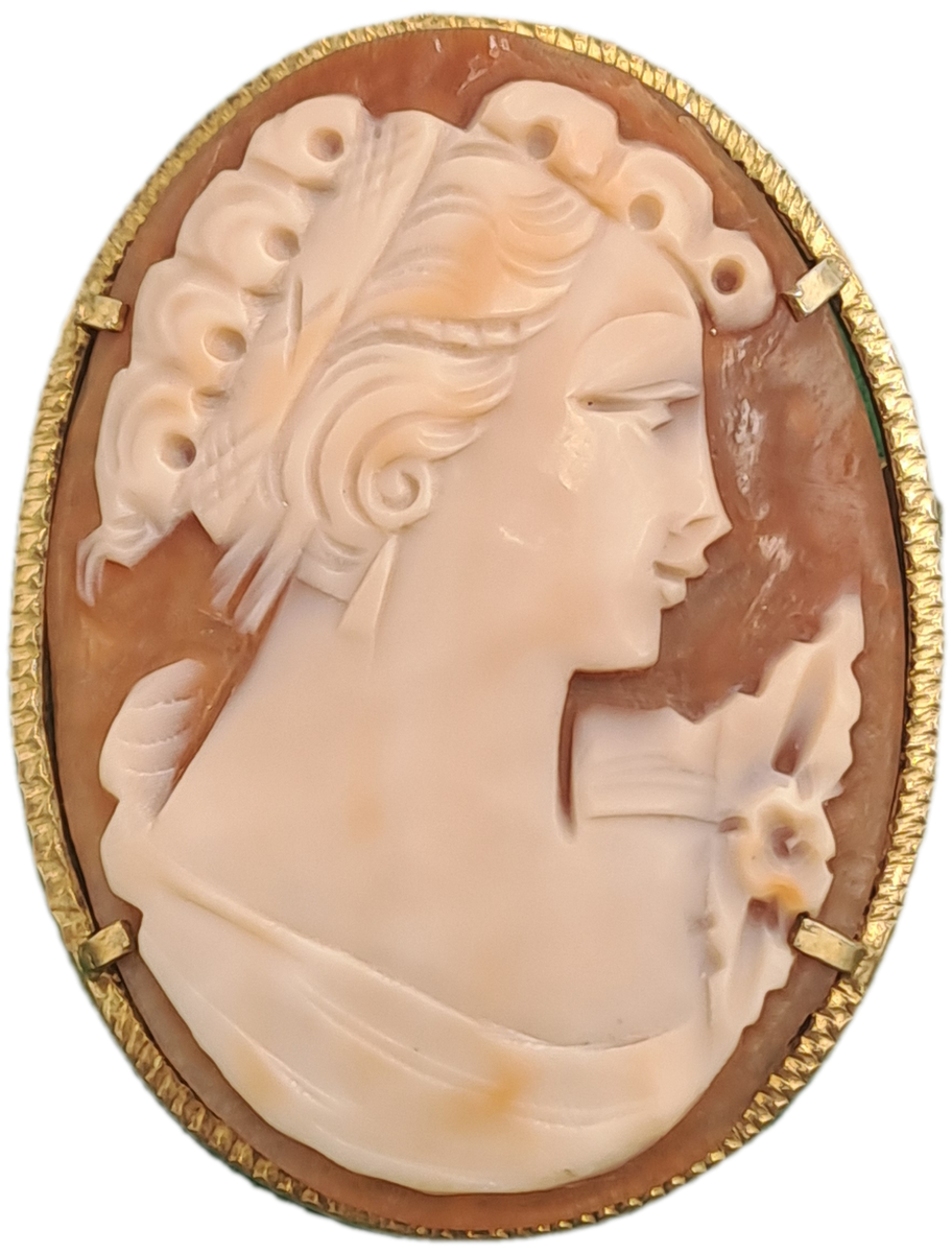 Antique Shell Cameo Brooch 4,3 x 3,5cm