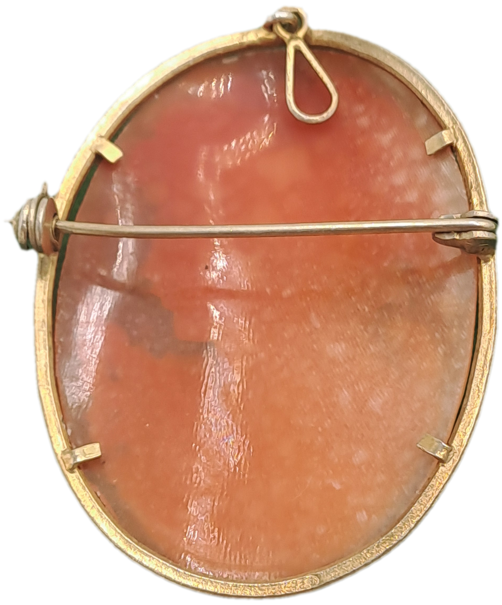 Antique Shell Cameo Brooch 4,3 x 3,5cm