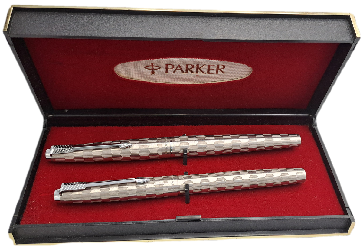 RESERVED FOR BUYER AlbBra5543 -1980's Parker 45 Harlequin 80 Black Shield CT Fountain Pen ONLY