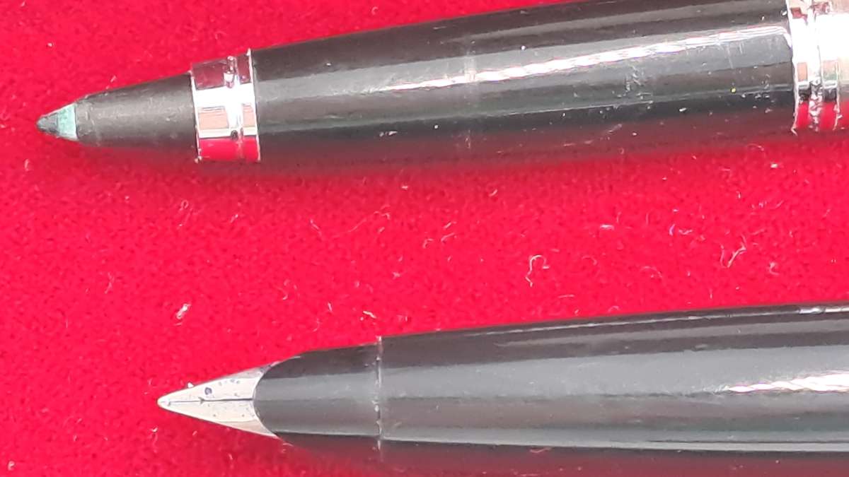 RESERVED FOR BUYER AlbBra5543 -1980's Parker 45 Harlequin 80 Black Shield CT Fountain Pen ONLY