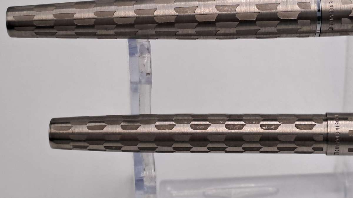 RESERVED FOR BUYER AlbBra5543 -1980's Parker 45 Harlequin 80 Black Shield CT Fountain Pen ONLY