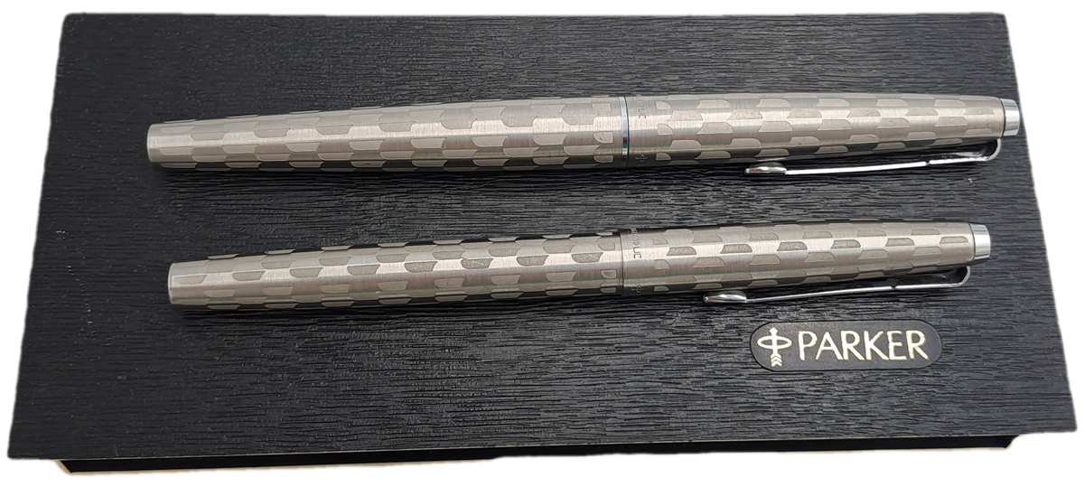 RESERVED FOR BUYER AlbBra5543 -1980's Parker 45 Harlequin 80 Black Shield CT Fountain Pen ONLY