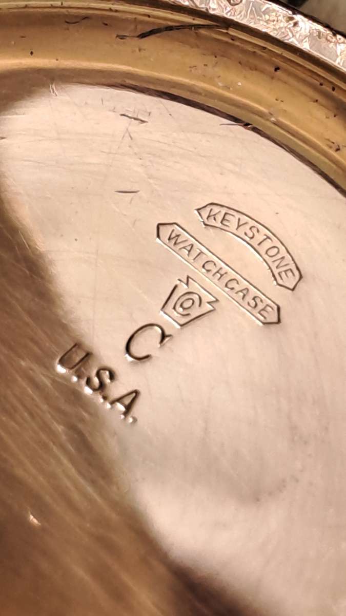 Antique 1920's U.S.A Elgin Pocket Watch in Gold Plated Keytone Case-Working -see condition