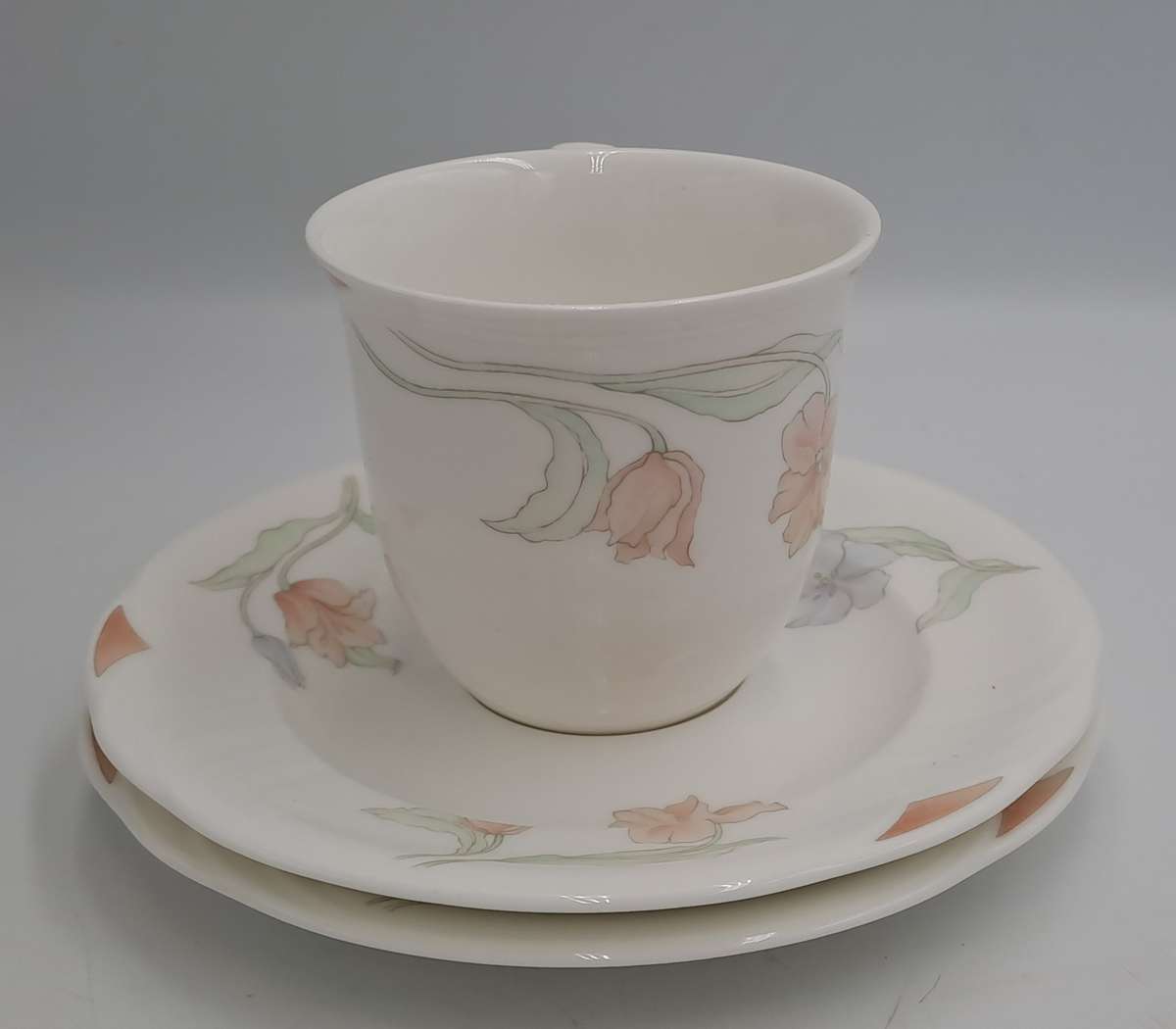 18pc Vintage 1986 Royal Albert Bone China Horizon FANTASIA 6 Tea Trio's (AS NEW IN Original BOX)