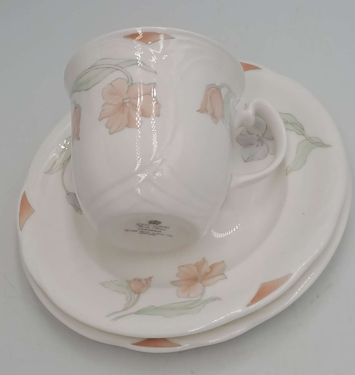 18pc Vintage 1986 Royal Albert Bone China Horizon FANTASIA 6 Tea Trio's (AS NEW IN Original BOX)