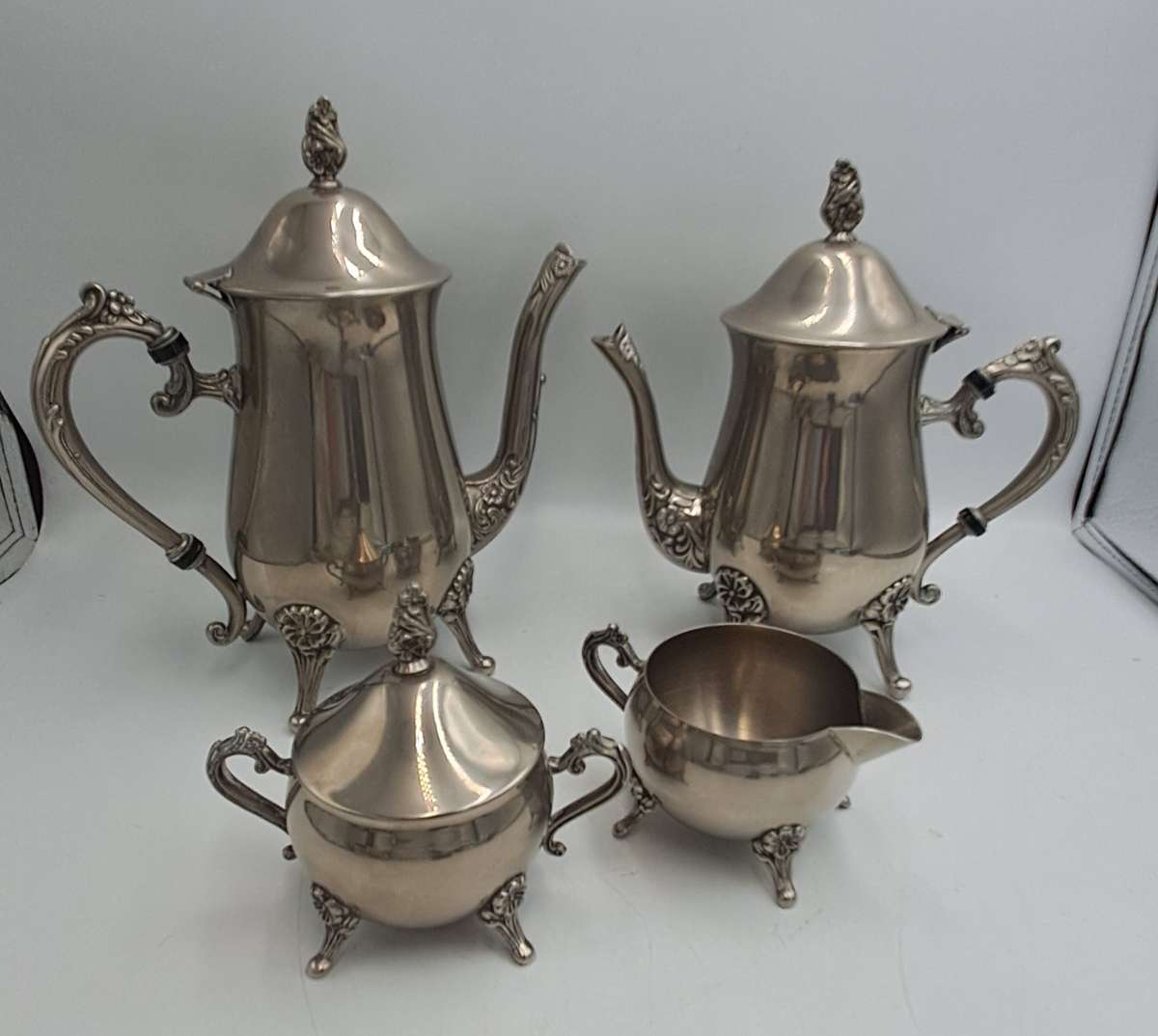 Antique EPNS Teaset including Coffee Pot, Teapot, Milk Jug, Sugar Bowl and Tray