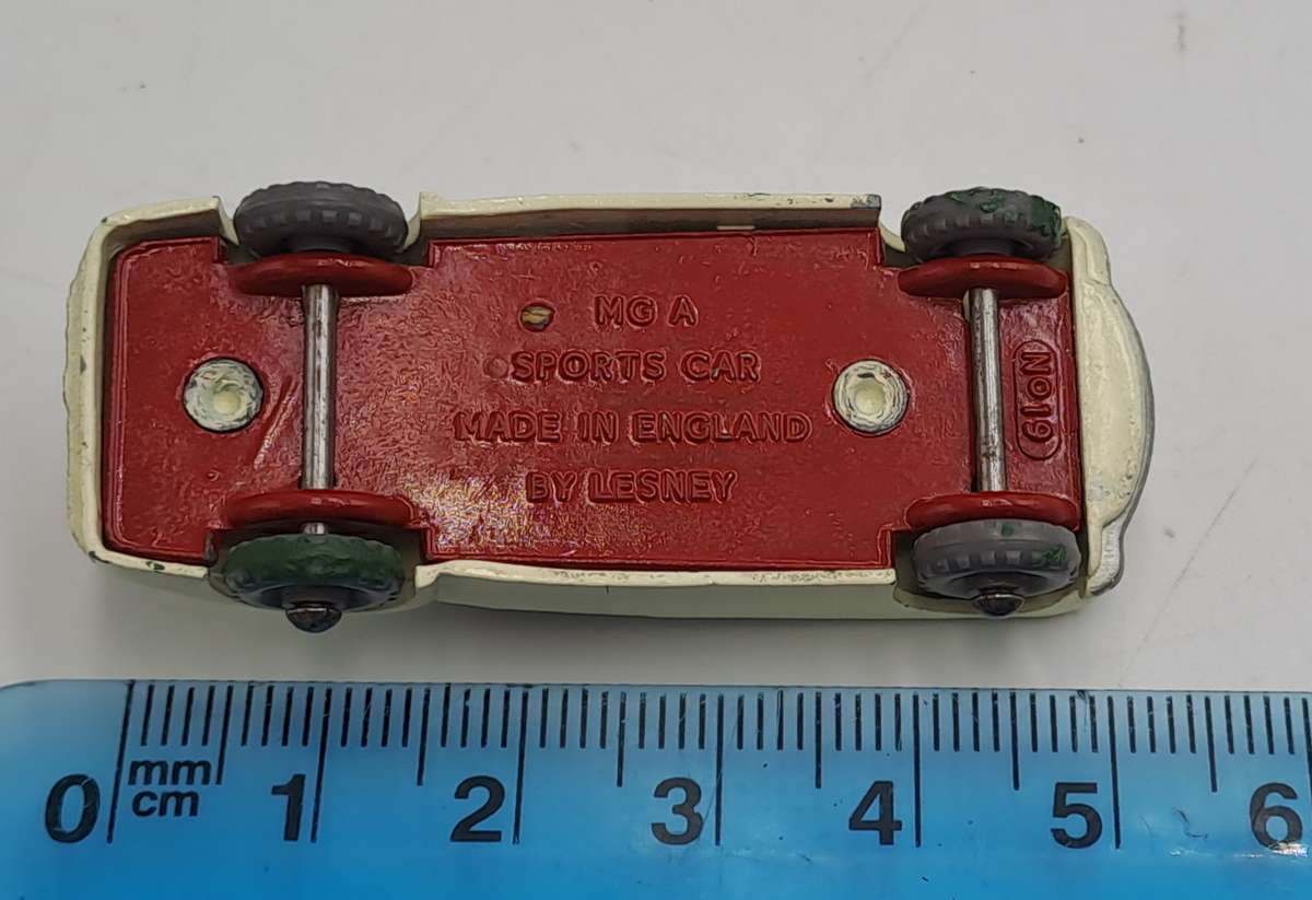 Rare Vintage Matchbox Series Moko Lesney No.19 MG A Sports Car-Die Cast -Boxed
