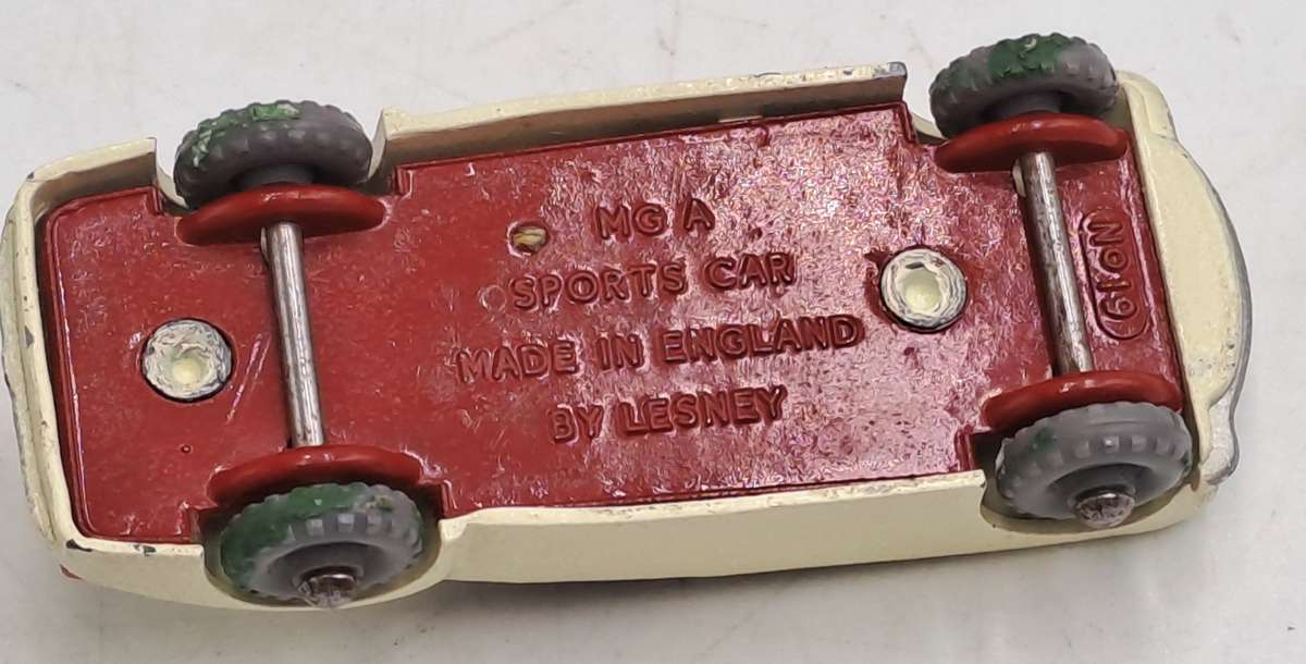 Rare Vintage Matchbox Series Moko Lesney No.19 MG A Sports Car-Die Cast -Boxed