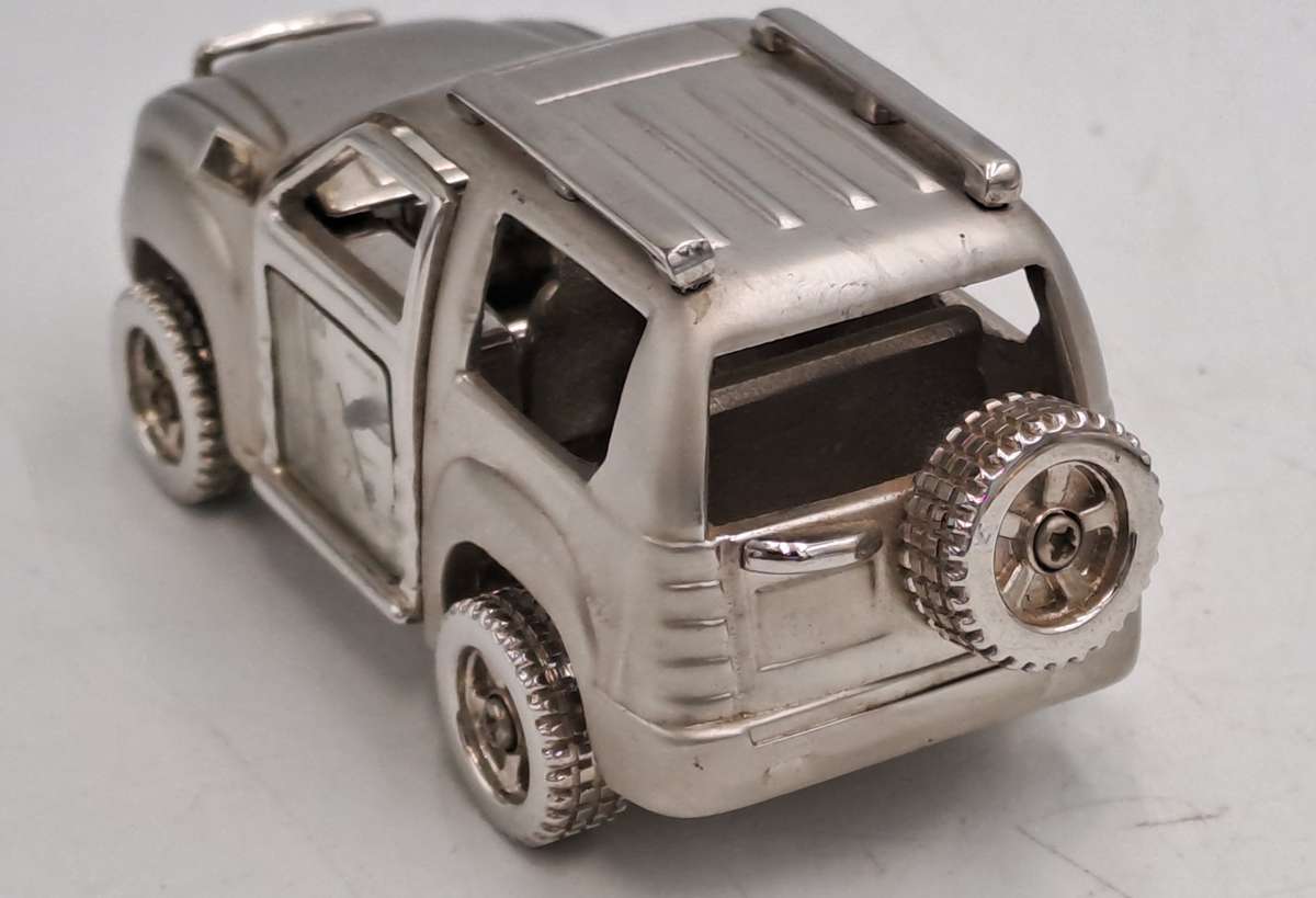All metal Cosmo 201305 Table clock Jeep Model Quarts Watch-Paperweight