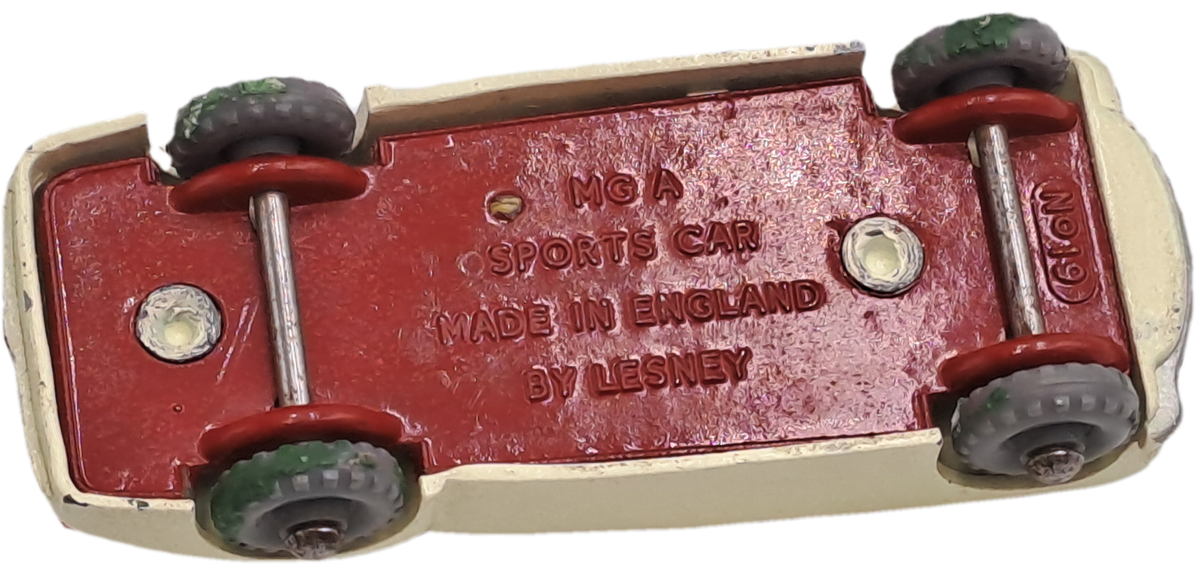 Rare Vintage Matchbox Series Moko Lesney No.19 MG A Sports Car-Die Cast -Boxed