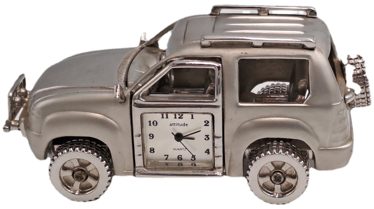 All metal Cosmo 201305 Table clock Jeep Model Quarts Watch-Paperweight