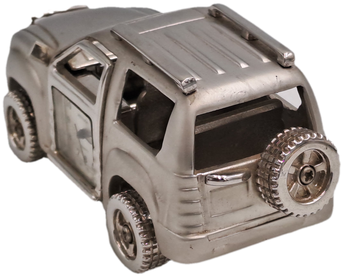 All metal Cosmo 201305 Table clock Jeep Model Quarts Watch-Paperweight