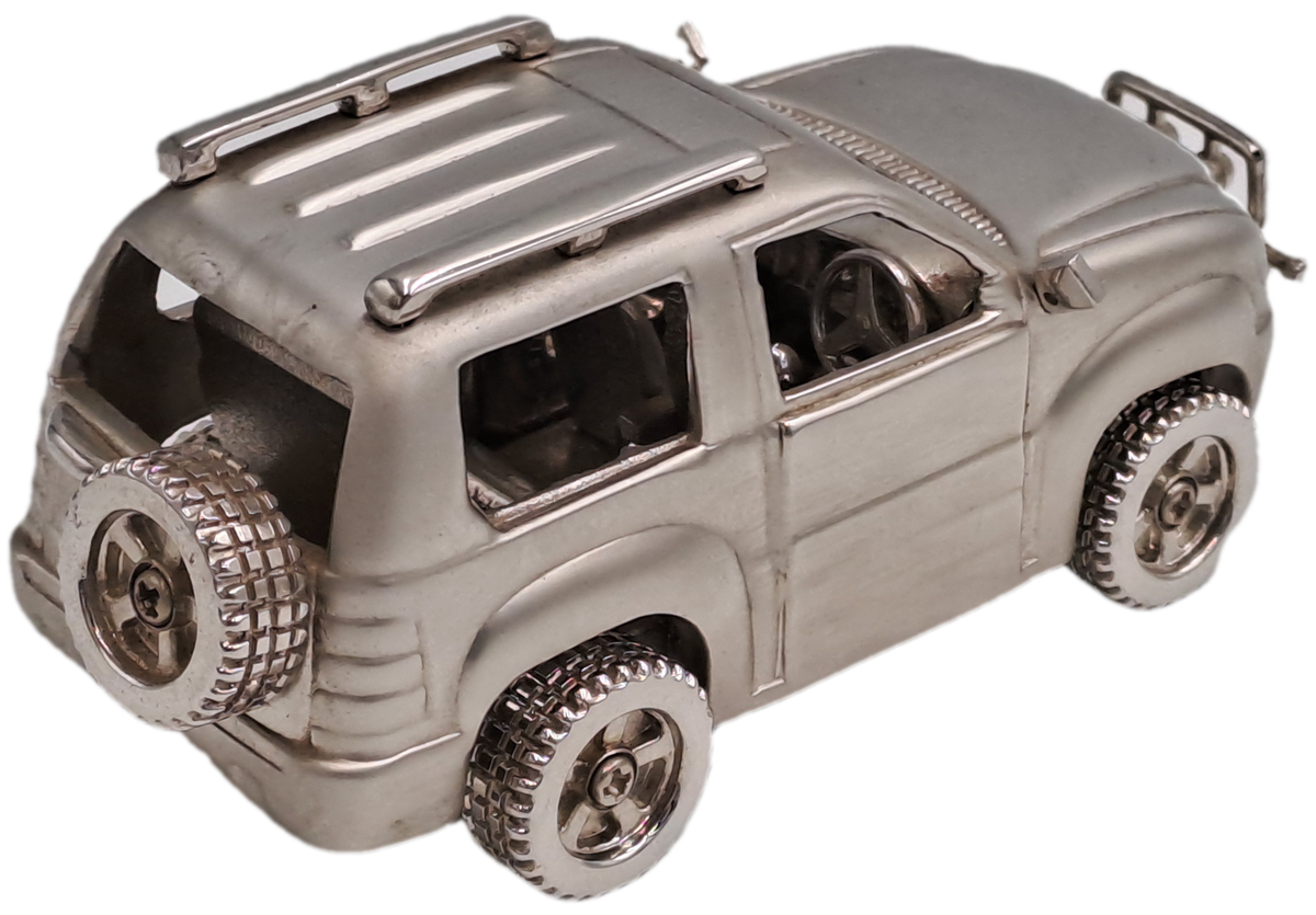 All metal Cosmo 201305 Table clock Jeep Model Quarts Watch-Paperweight