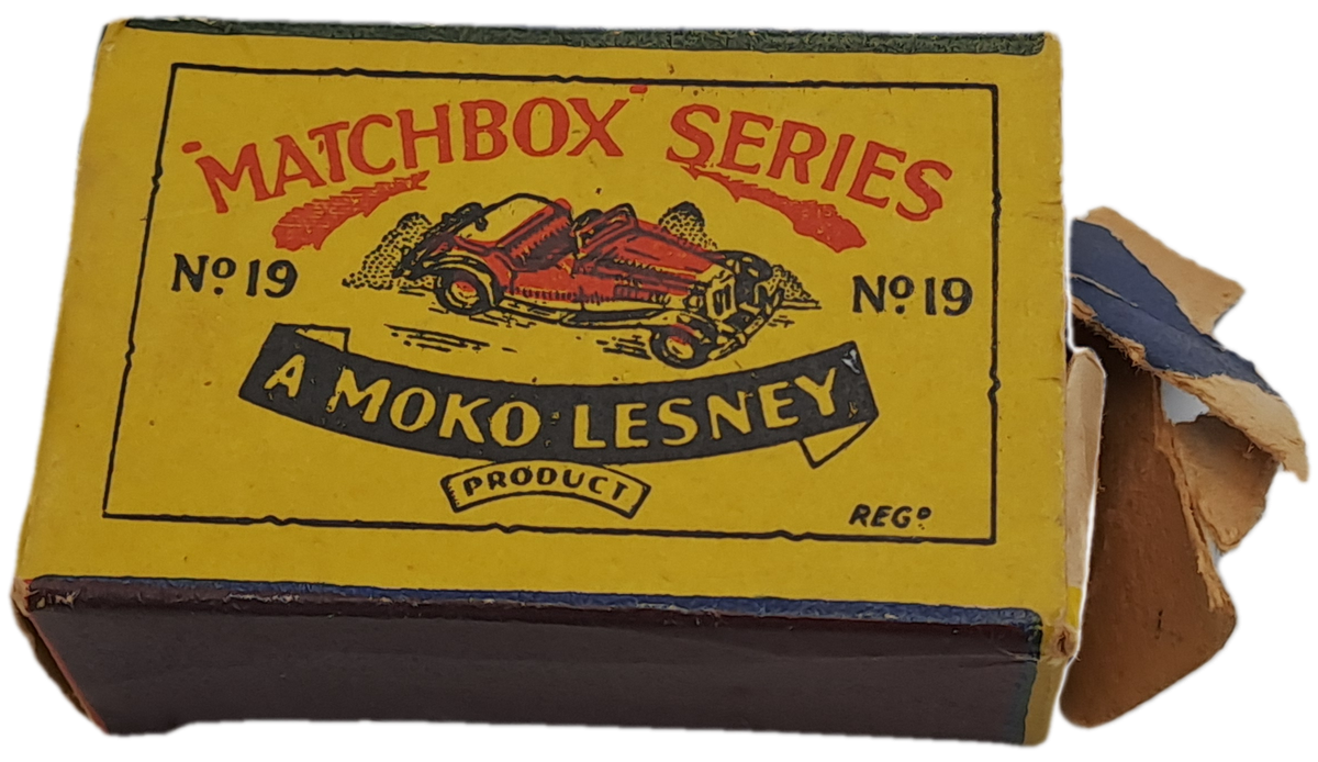 Rare Vintage Matchbox Series Moko Lesney No.19 MG A Sports Car-Die Cast -Boxed