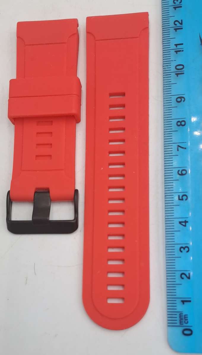 New 26mm Flame Red Silicone Quick fit Band for Garmin Fenix-Tactix-enduro-(see compatibility-)