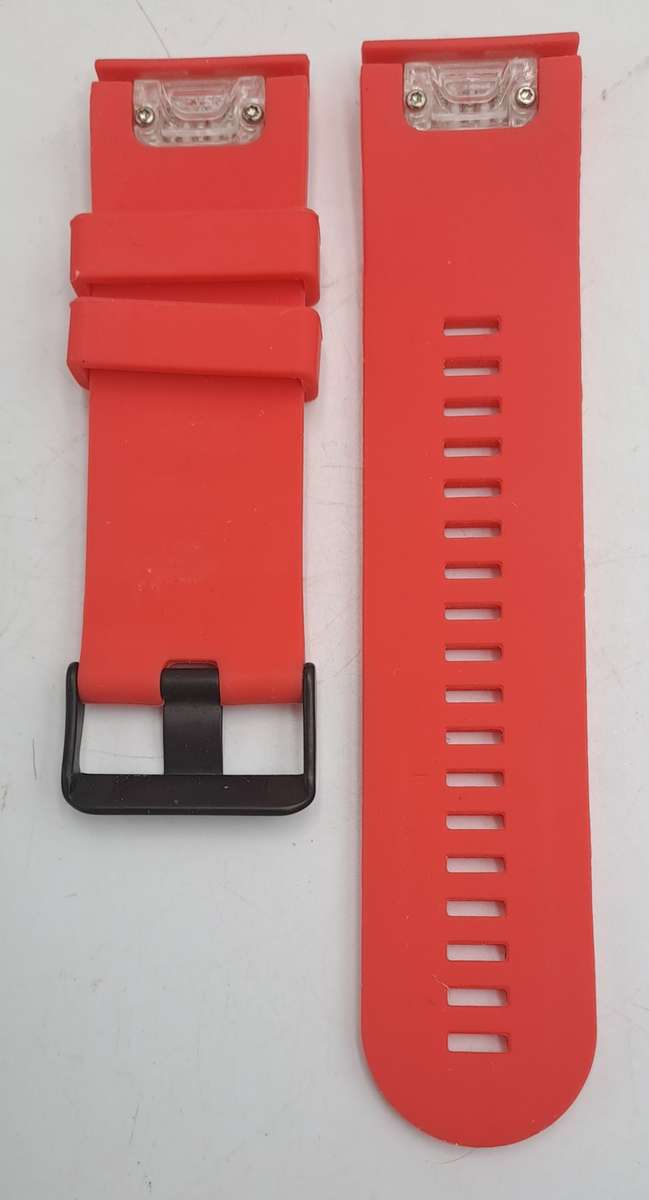 New 26mm Flame Red Silicone Quick fit Band for Garmin Fenix-Tactix-enduro-(see compatibility-)